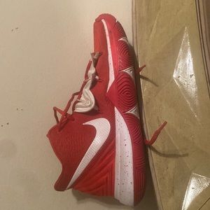 Kyrie irving basketball shoes size 11.5 men, red and white (laces come with)